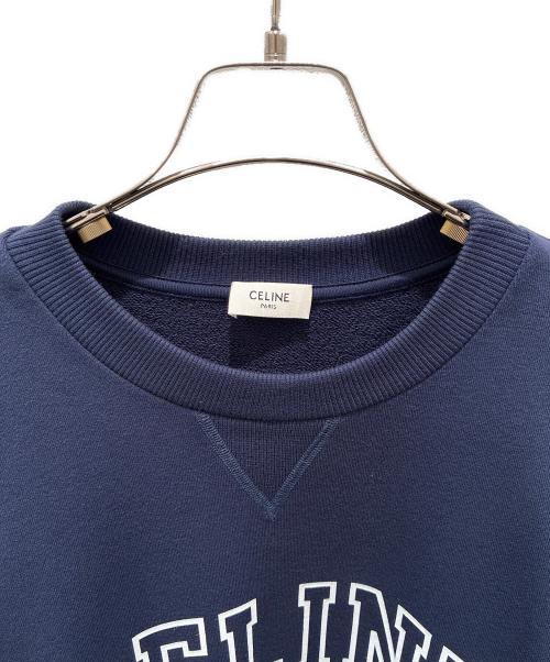 CELINE（セリーヌ）CELINE (セリーヌ) ルーズ スウェットシャツ 2Y05G670Q.07TZ ネイビー サイズ:Mの古着・服飾アイテム