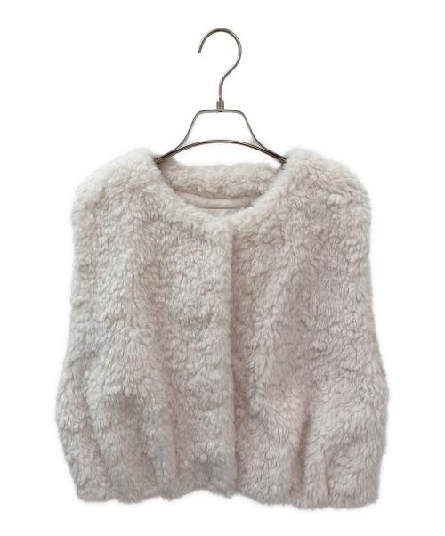 BALLSEY（ボールジィ）BALLSEY (ボールジィ) ランダムファー ショートベスト ホワイト サイズ:36の古着・服飾アイテム