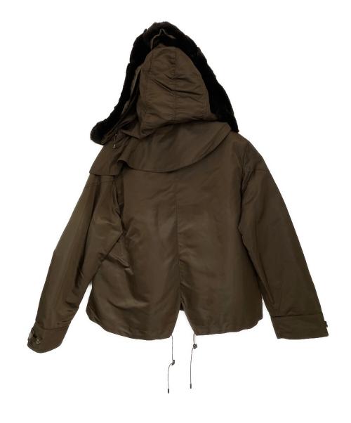 WEEKEND Max Mara（ウィークエンド マックスマーラ）WEEKEND Max Mara (ウィークエンド マックスマーラ) フードファー付きジャケット オリーブ サイズ:40の古着・服飾アイテム