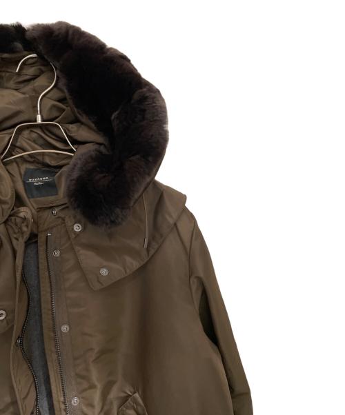 WEEKEND Max Mara（ウィークエンド マックスマーラ）WEEKEND Max Mara (ウィークエンド マックスマーラ) フードファー付きジャケット オリーブ サイズ:40の古着・服飾アイテム