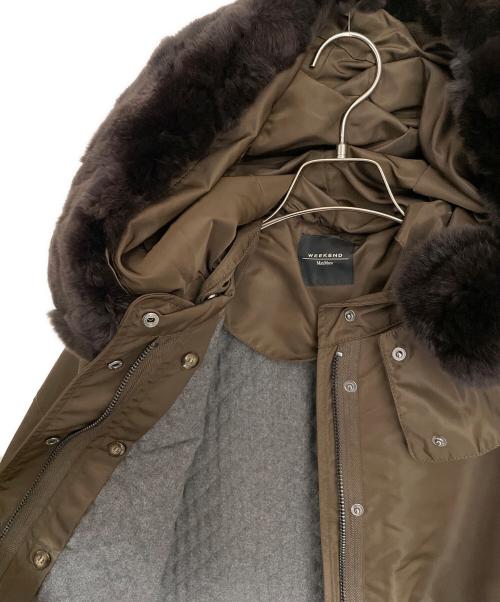 WEEKEND Max Mara（ウィークエンド マックスマーラ）WEEKEND Max Mara (ウィークエンド マックスマーラ) フードファー付きジャケット オリーブ サイズ:40の古着・服飾アイテム