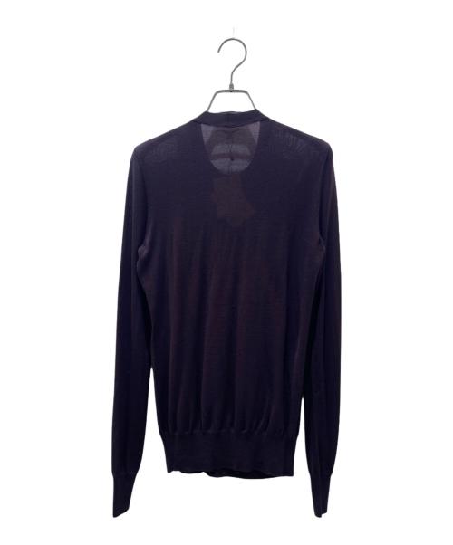 CELINE（セリーヌ）CELINE (セリーヌ) 長袖リボンブラウス パープル サイズ:Mの古着・服飾アイテム