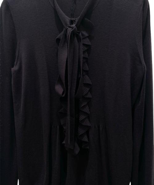 CELINE（セリーヌ）CELINE (セリーヌ) 長袖リボンブラウス パープル サイズ:Mの古着・服飾アイテム