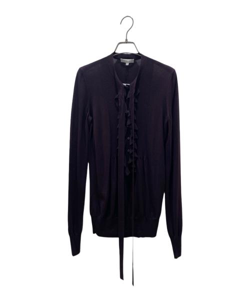 CELINE（セリーヌ）CELINE (セリーヌ) 長袖リボンブラウス パープル サイズ:Mの古着・服飾アイテム
