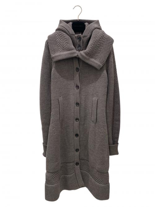 CELINE（セリーヌ）CELINE (セリーヌ) フーディーニットコート ブラウン サイズ:M 未使用品の古着・服飾アイテム