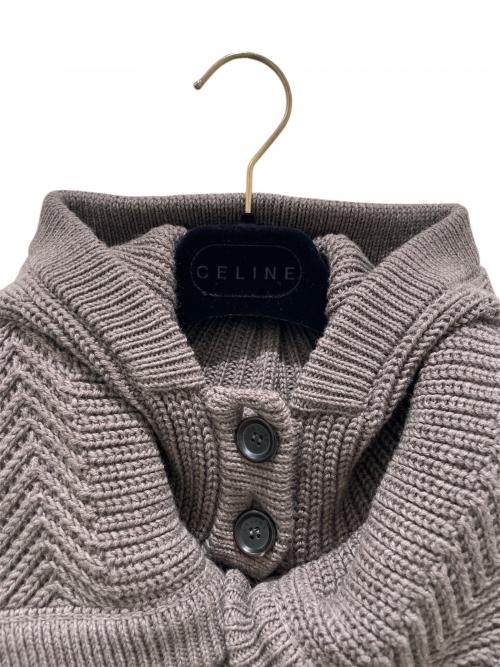 CELINE（セリーヌ）CELINE (セリーヌ) フーディーニットコート ブラウン サイズ:M 未使用品の古着・服飾アイテム