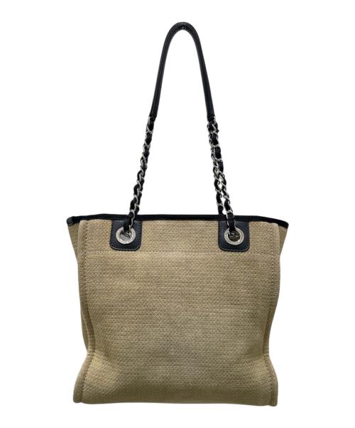 CHANEL（シャネル）CHANEL (シャネル) ドーヴィルPM チェーン トートバッグ ベージュ サイズ:PMの古着・服飾アイテム