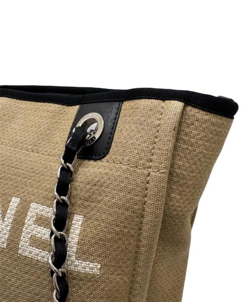 CHANEL（シャネル）CHANEL (シャネル) ドーヴィルPM チェーン トートバッグ ベージュ サイズ:PMの古着・服飾アイテム
