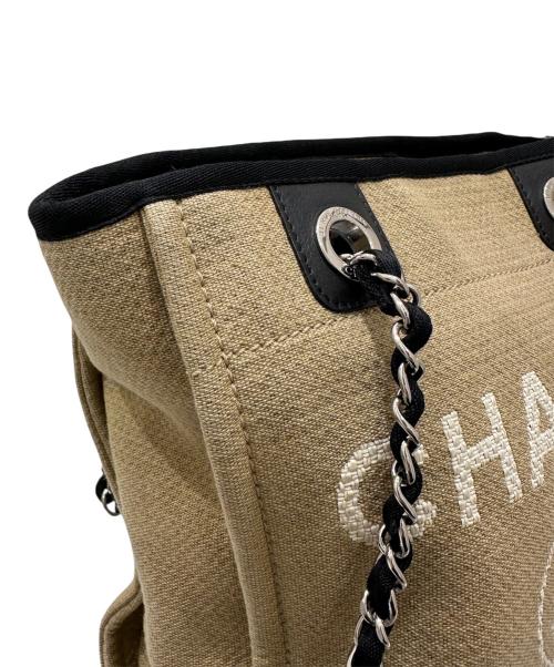 CHANEL（シャネル）CHANEL (シャネル) ドーヴィルPM チェーン トートバッグ ベージュ サイズ:PMの古着・服飾アイテム