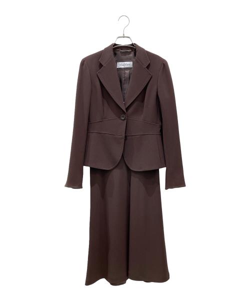 MaxMara（マックスマーラ）MaxMara (マックスマーラ) セットアップスカートスーツ ブラウン サイズ:36の古着・服飾アイテム