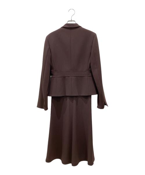 MaxMara（マックスマーラ）MaxMara (マックスマーラ) セットアップスカートスーツ ブラウン サイズ:36の古着・服飾アイテム