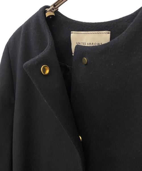 UNITED ARROWS（ユナイテッドアローズ）UNITED ARROWS (ユナイテッドアローズ) ショートケープコート ブラック サイズ:38の古着・服飾アイテム
