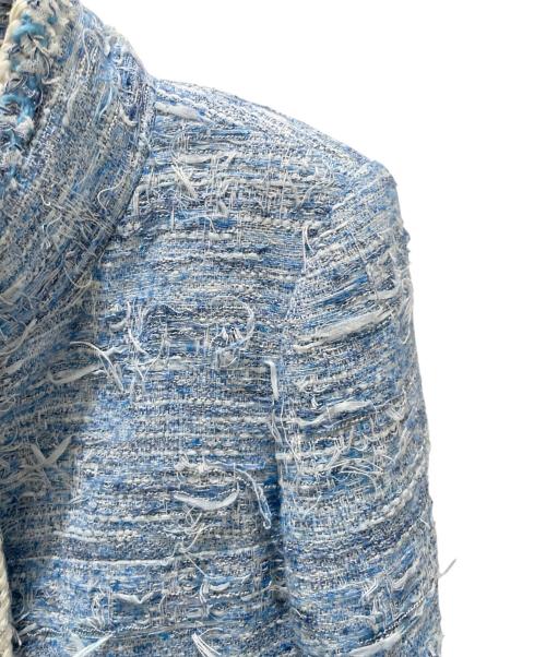 CHANEL（シャネル）CHANEL (シャネル) P50 ツイードジャケット スカイブルー サイズ:34の古着・服飾アイテム