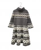 CHANELシャネル）の古着「ニットワンピース　P62588K48050」｜チャコールグレー