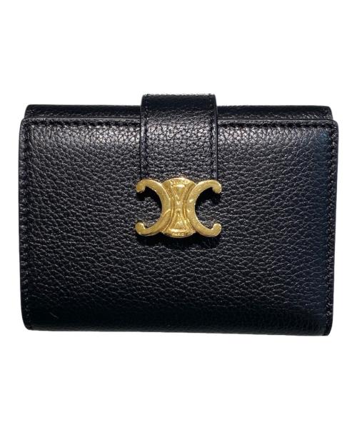 CELINE（セリーヌ）CELINE (セリーヌ) ファイン ストラップウォレット ニノ ブラックの古着・服飾アイテム