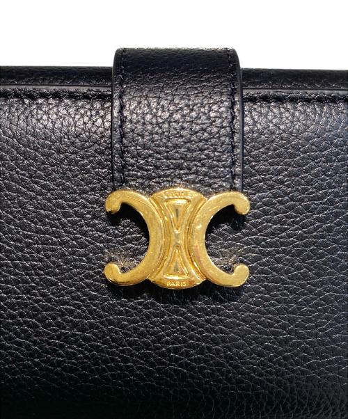 CELINE（セリーヌ）CELINE (セリーヌ) ファイン ストラップウォレット ニノ ブラックの古着・服飾アイテム