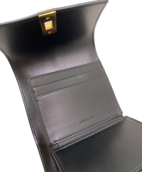 CELINE（セリーヌ）CELINE (セリーヌ) スモール トリフォールドウォレット 16 ブラックの古着・服飾アイテム