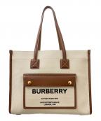 BURBERRYバーバリー）の古着「スモール フレヤトート」｜ブラウン×クリーム