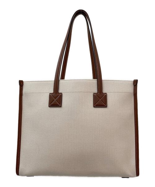 BURBERRY（バーバリー）BURBERRY (バーバリー) スモール フレヤトート ブラウン×クリームの古着・服飾アイテム