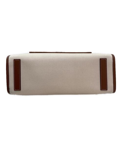 BURBERRY（バーバリー）BURBERRY (バーバリー) スモール フレヤトート ブラウン×クリームの古着・服飾アイテム