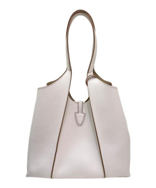 TOD'S（トッズ）TOD'S (トッズ) T TIMELESS トートバッグ ホワイトの古着・服飾アイテム