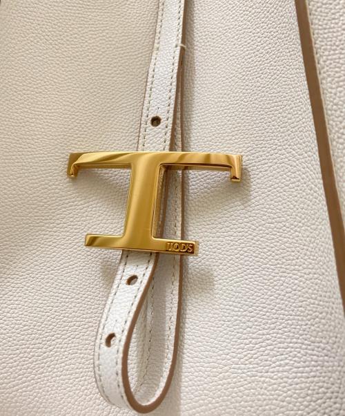 TOD'S（トッズ）TOD'S (トッズ) T TIMELESS トートバッグ ホワイトの古着・服飾アイテム
