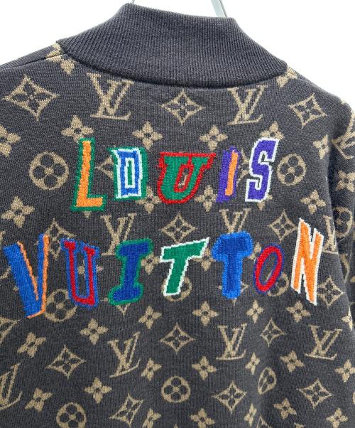 LOUIS VUITTON（ルイ ヴィトン）LOUIS VUITTON (ルイ ヴィトン) NBAモノグラムグラフィックジップアップニットブルゾン 21AW ブラウン サイズ:Mの古着・服飾アイテム