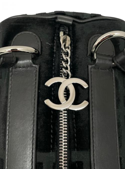 CHANEL（シャネル）CHANEL (シャネル) ベロアトートバッグ ブラックの古着・服飾アイテム