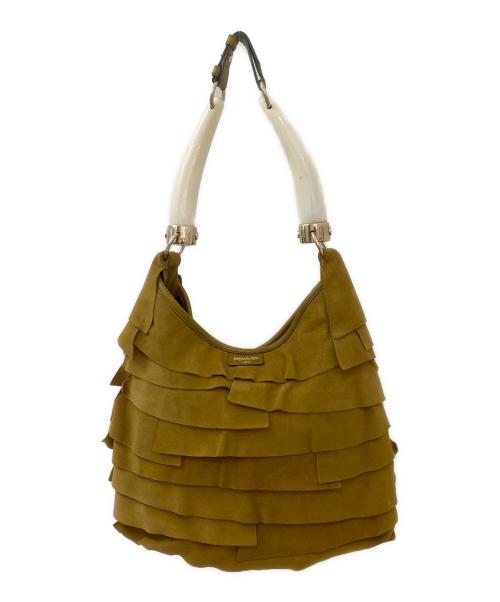 Yves Saint Laurent（イヴサンローラン）Yves Saint Laurent (イヴサンローラン) ティアードフリル サントロペ マスタードの古着・服飾アイテム