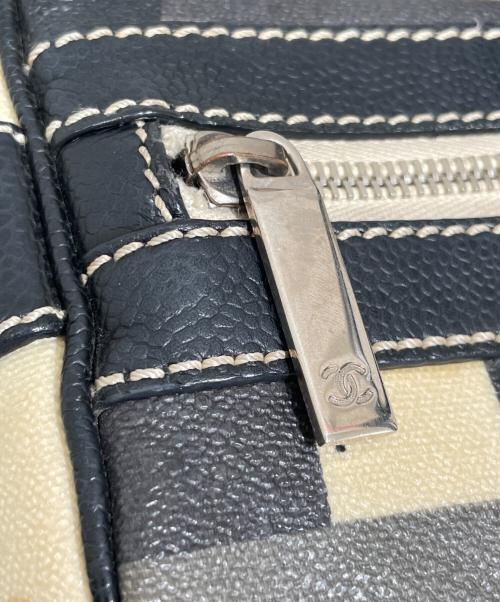 CHANEL（シャネル）CHANEL (シャネル) ミニボストンバッグ イエロー×ブラック サイズ:ミニの古着・服飾アイテム