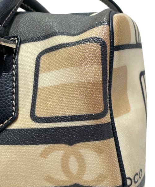 CHANEL（シャネル）CHANEL (シャネル) ミニボストンバッグ イエロー×ブラック サイズ:ミニの古着・服飾アイテム