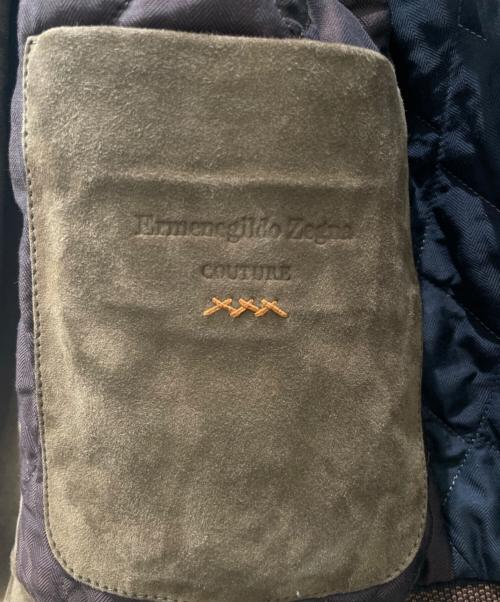 ERMENEGILDO ZEGNA（エルメネジルド・ゼニア）ERMENEGILDO ZEGNA (エルメネジルド・ゼニア) スウェードボンバージャケット カーキ サイズ:50の古着・服飾アイテム