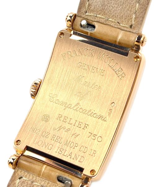 FRANCK MULLER（フランクミュラー）ランクミュラー ロングアイランド ホワイトシェル インデックスダイヤ/Long Island White Mother of Pearl Dial Diamond Index/902 QZ REL MOP CD 1R/白蝶貝文字盤/K18Pの古着・服飾アイテム