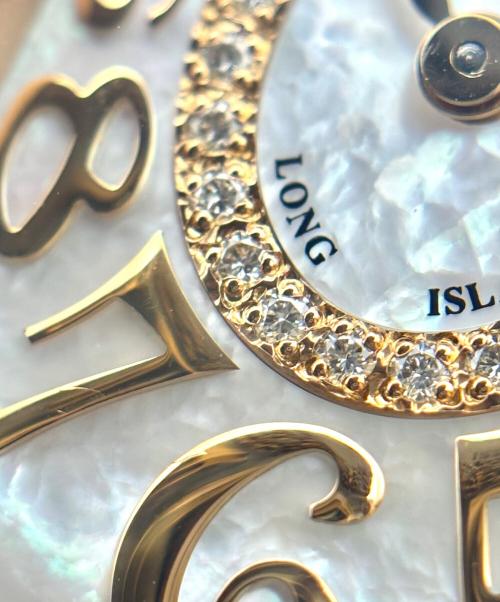 FRANCK MULLER（フランクミュラー）ランクミュラー ロングアイランド ホワイトシェル インデックスダイヤ/Long Island White Mother of Pearl Dial Diamond Index/902 QZ REL MOP CD 1R/白蝶貝文字盤/K18Pの古着・服飾アイテム