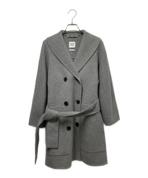 HERMES（エルメス）HERMES (エルメス) カシミヤダブルフェイスコート グレー サイズ:34の古着・服飾アイテム