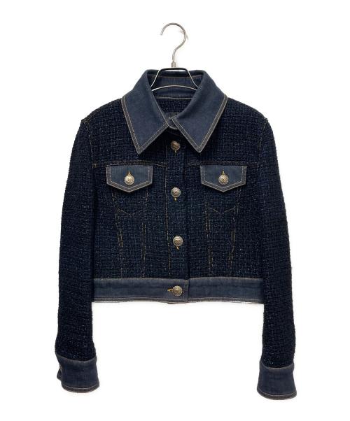 CHANEL（シャネル）CHANEL (シャネル) デニムココマークボタンジャケット ネイビー サイズ:38の古着・服飾アイテム