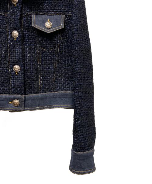CHANEL（シャネル）CHANEL (シャネル) デニムココマークボタンジャケット ネイビー サイズ:38の古着・服飾アイテム
