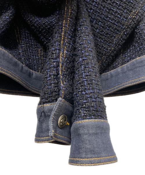 CHANEL（シャネル）CHANEL (シャネル) デニムココマークボタンジャケット ネイビー サイズ:38の古着・服飾アイテム