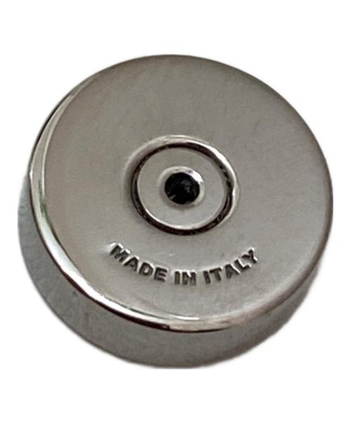 MIU MIU（ミュウミュウ）MIU MIU (ミュウミュウ) クリスタル付 メタル ピアス シルバーの古着・服飾アイテム