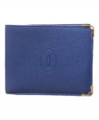 Cartierカルティエ）の古着「マスト ドゥ カルティエ 二つ折りウォレット」｜ネイビー