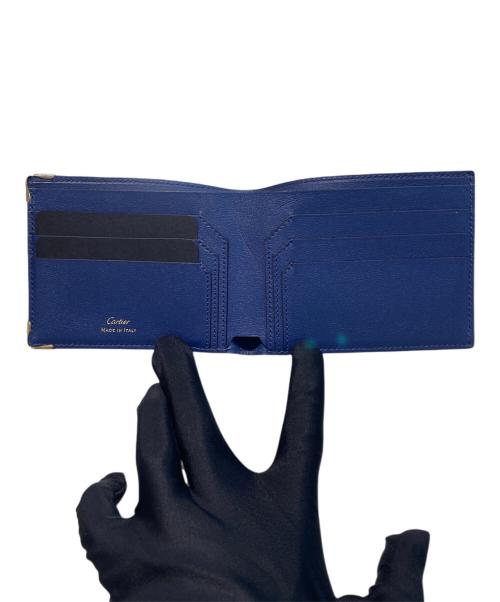Cartier（カルティエ）Cartier (カルティエ) マスト ドゥ カルティエ 二つ折りウォレット ネイビー 未使用品の古着・服飾アイテム