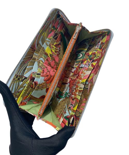 HERMES（エルメス）HERMES (エルメス) Y刻印　アザップロングシルクイン長財布 ブルーブリュムの古着・服飾アイテム