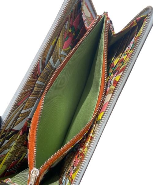HERMES（エルメス）HERMES (エルメス) Y刻印　アザップロングシルクイン長財布 ブルーブリュムの古着・服飾アイテム