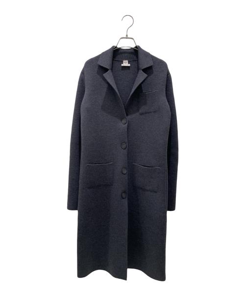 HERMES（エルメス）HERMES (エルメス) ニットコート グレー サイズ:34の古着・服飾アイテム
