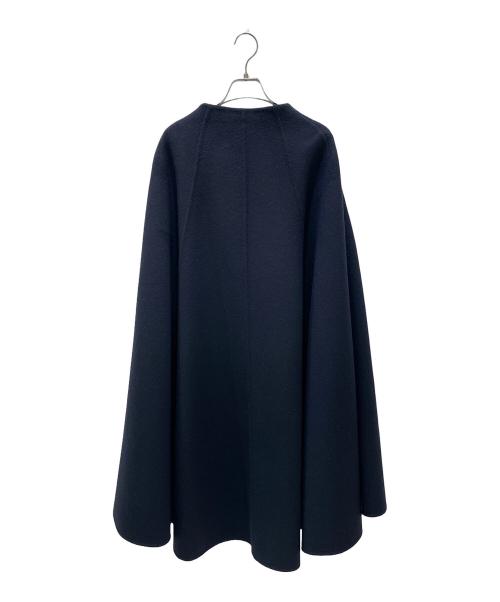 VERMEIL par iena（ヴェルメイユ パー イエナ）VERMEIL par iena (ヴェルメイユ パー イエナ) ラムカシミヤ マントコート ネイビー サイズ:freeの古着・服飾アイテム