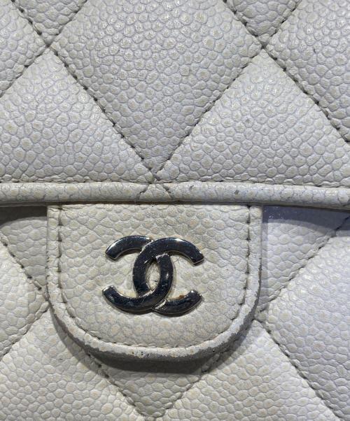 CHANEL（シャネル）CHANEL (シャネル) キャビアスキンロングウォレット アイボリーの古着・服飾アイテム