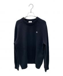 CELINE（セリーヌ）の古着「トリオンフクルーネックセーター」｜ブラック