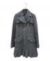 BURBERRY BLUE LABEL（バーバリーロンドンブルーレーベル）の古着「ウールフリルデザインコート」｜ライトグレー