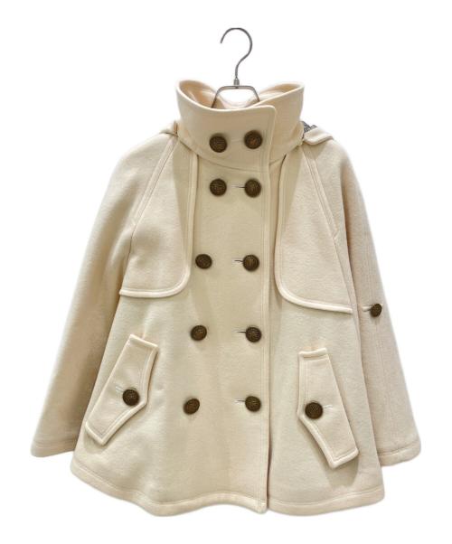 BURBERRY BLUE LABEL（バーバリー ブルー レーベル）BURBERRY BLUE LABEL (バーバリーロンドンブルーレーベル) ポンチョコート アイボリー サイズ:38の古着・服飾アイテム