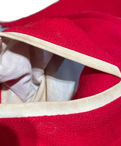 GUCCI（グッチ）GUCCI (グッチ) 裏ボア キャットワッペン スタジャンブルゾン レッド サイズ:46の古着・服飾アイテム